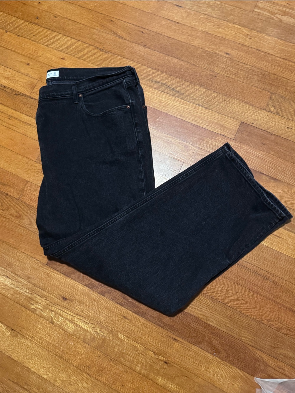 Abercrombie & Fitch Charcoal Black Relaxed High-Rise Jeans